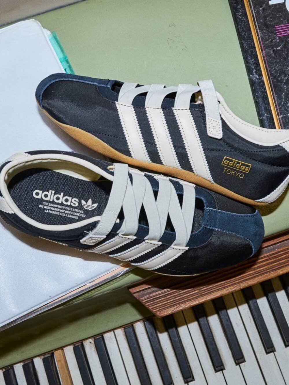 NEW Womens Adidas Tokyo MJ Shoe - Core Black / Cream White / Gold Metallic 8M